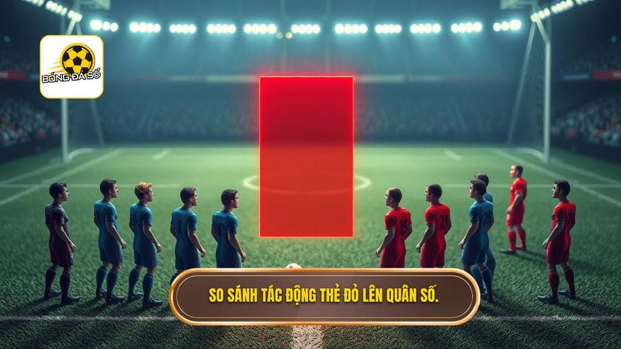  So sánh tác động thẻ đỏ lên quân số.